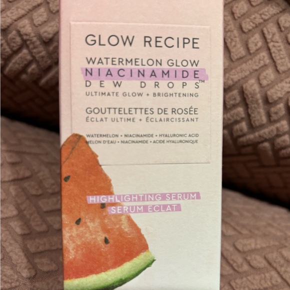 DUO Bundle Glow Recipe Watermelon Golw Dew Drops w/Niacinamide NIB 1.35 FLl oz. - Picture 6 of 7